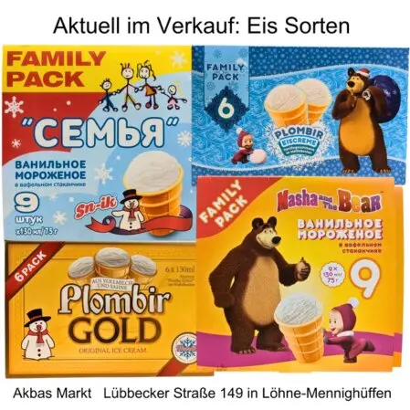 Eis Sorten